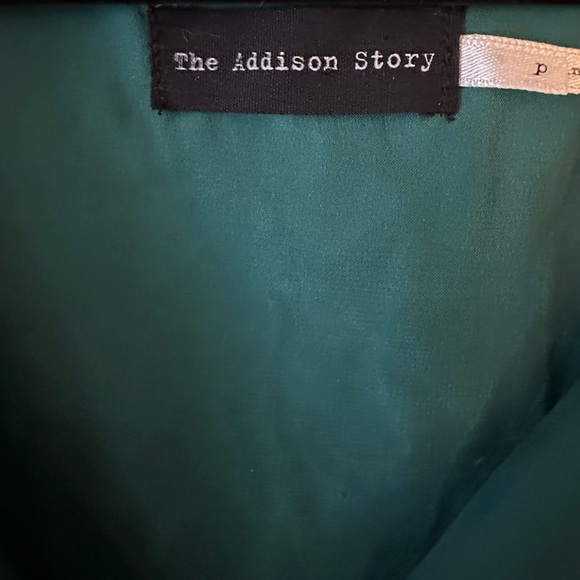 The Addison Story | Teal Green Cut Out Shoulder Silk Tunic - Picture 11 of 14